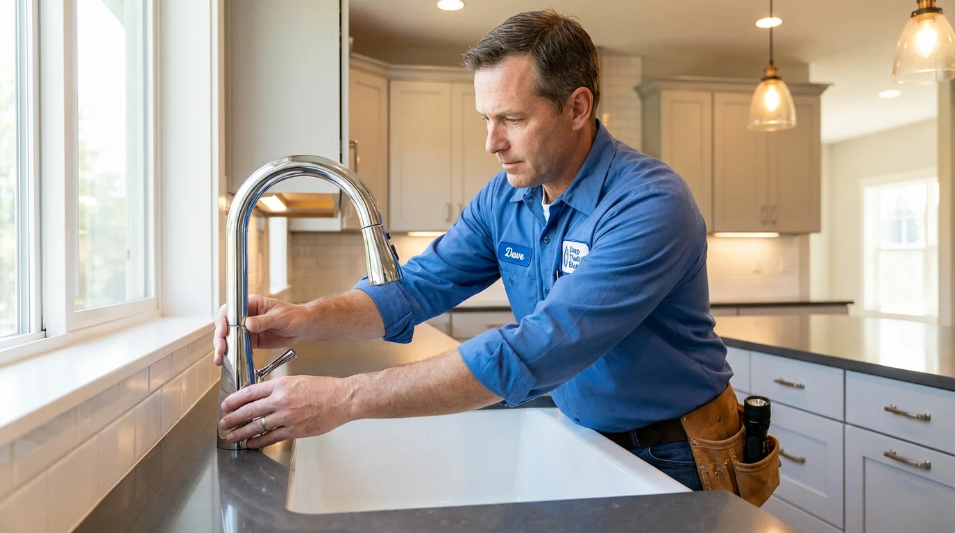 Kitchen faucet installation by Johns Plumbing LLC in Kingwood