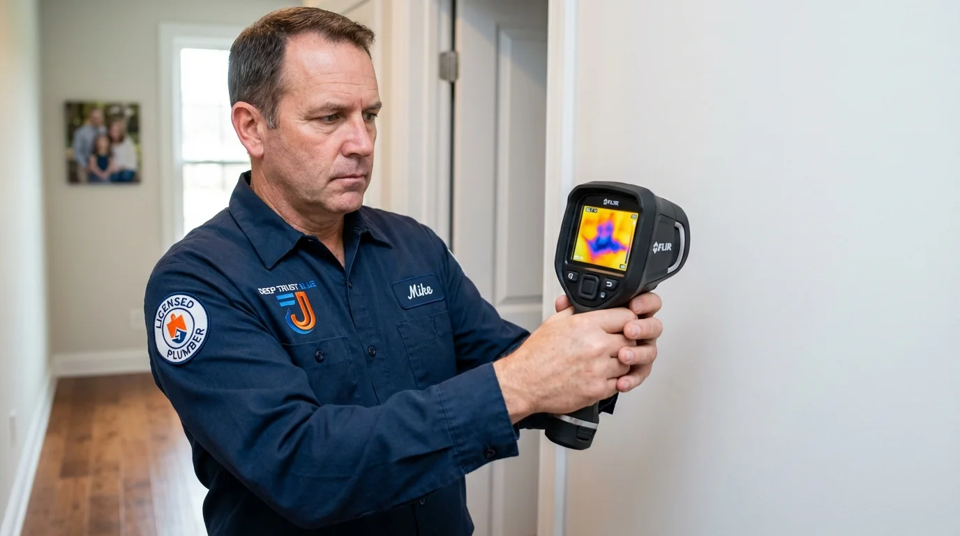 Thermal imaging leak detection by Johns Plumbing LLC in Kingwood